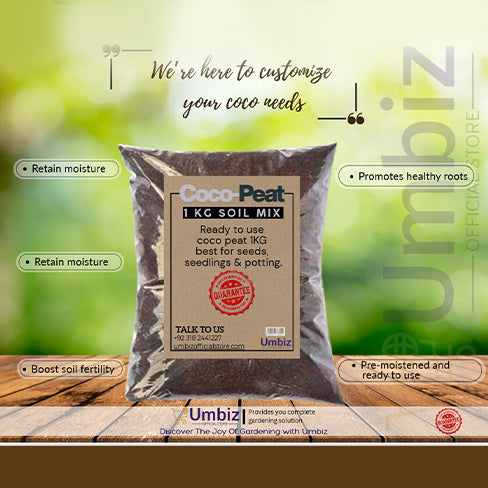 Coco Peat 1 Kg For Seed Sowing / Seedlings - Ready To Use Potting Mix / Potting Soil