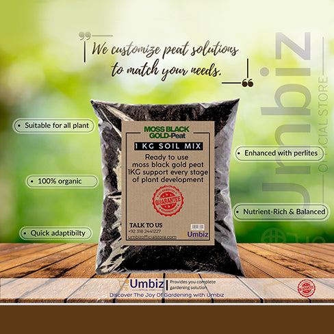 PEAT MOSS BLACK GOLD WITH PERLITE 1kg BAG IMPORTED Umbiz