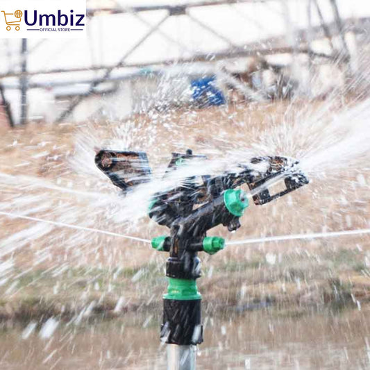 360° Rotary Automatic Water Irrigation Sprayer Sprinkler For Garden Yard Lawn - Garden Sprinkler - Rotating Yard Sprinkler With Double Nozzle - Automatically Watering Sprinkler System, Garden Sprinklers For Lawn Umbiz