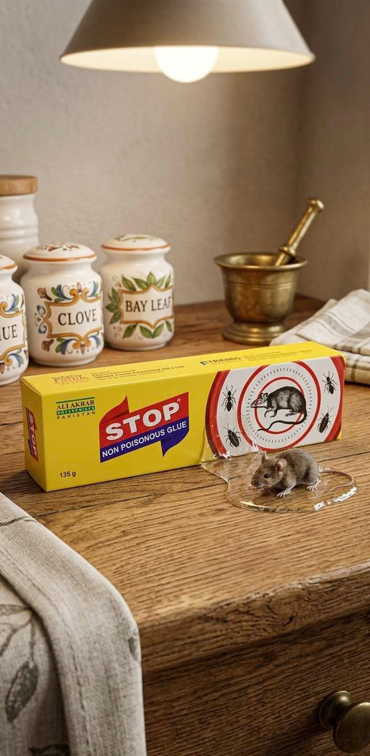 RAT CATCHER GLUE PROFESSIONAL “ STOP “ Non Poisonous Glue 135g – Strong Sticky Mouse Glue Trap | Non Toxic Pest Control Glue | Anti Rat Glue | Cockroach Killer Glue | Stop Rodent Glue | Safe Home Pest Control Adhesive Trap UMBIZ