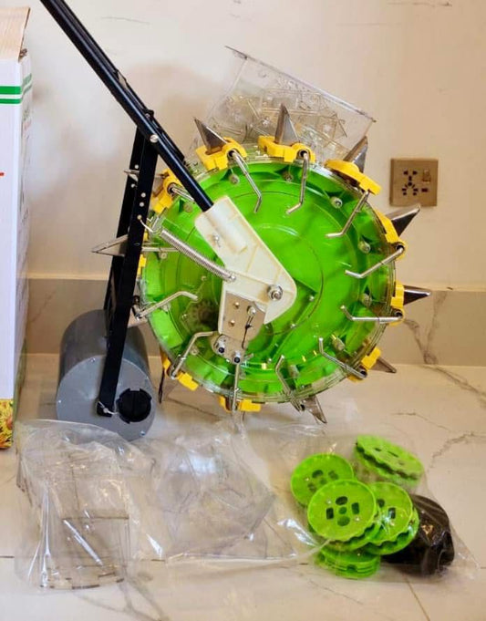 DADA® Hand Push Seeder – Adjustable Teeth, 12 SS Mouths | Efficient Farming Tool UMBIZ