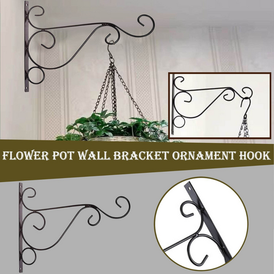 Iron Garden Wall Hanging Stand, Flower Pot hanger - Hanging Light Stand, Pot Hanging Stand -Wall Mounted Plant Hook Flower Hook, Decoration for Garden Basket Umbiz