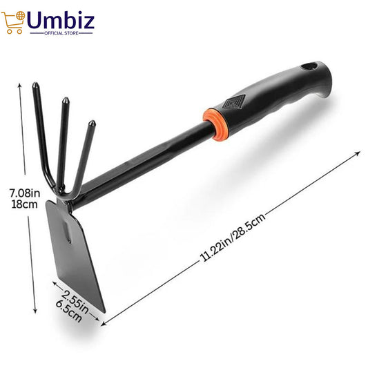 Gardening Tool 2 in 1 Hoe - Dual Use Hoe and Rake Gardening Digging Hoe with Non Slip Handle (Assorted Color) Umbiz