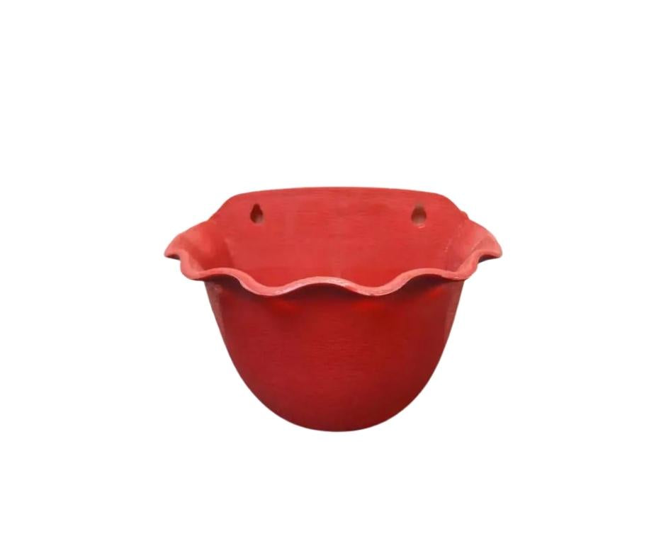 Wall Mounted Flower Pots – Red Hanging Planters for Indoor & Outdoor Use | Decorative Plastic Wall Pots for Plants | Space Saving Vertical Garden Pots | Stylish Strong Red Wall Planters Pack of 2 Without Plant | Modern Home & Balcony Decor UMBIZ STORE