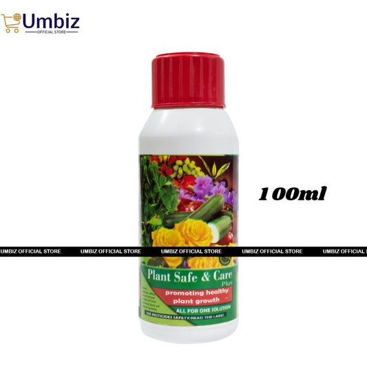 Plants Care Bundle Pack Of 2 - Plant Safe And Care (100 ml Bottle) - Defender Garden Fungicide 15gm Sachet Umbiz