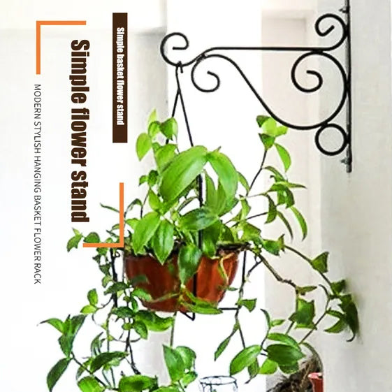 Iron Garden Wall Hanging Stand, Flower Pot hanger - Hanging Light Stand, Pot Hanging Stand -Wall Mounted Plant Hook Flower Hook, Decoration for Garden Basket Umbiz