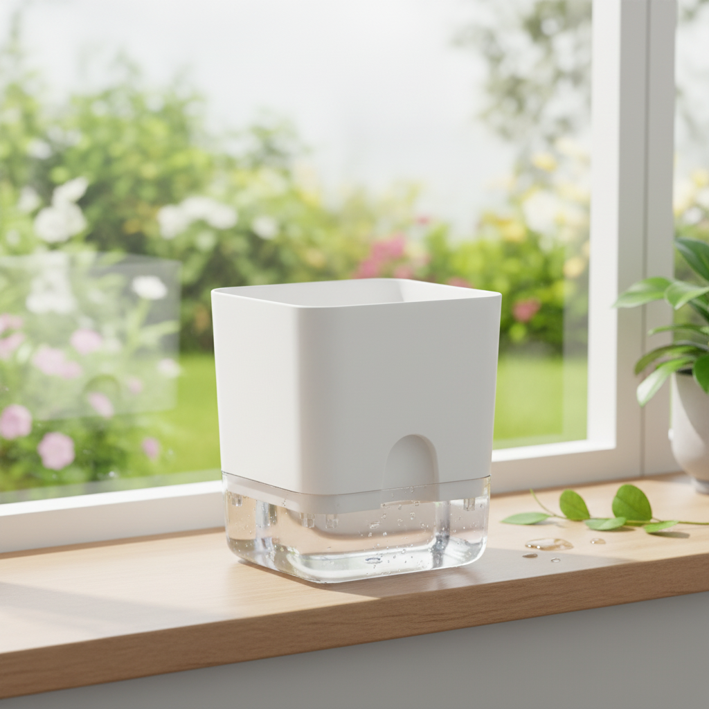 Self-Watering Pots for Indoor & Outdoor Plants -Square Shape Elegant Design - Home Decor (Pack Of 1) *Plant not included* Umbiz