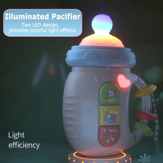 Bottle Toy with Illuminated teether – Light-Up Sound & Music Educational Toy for Babies