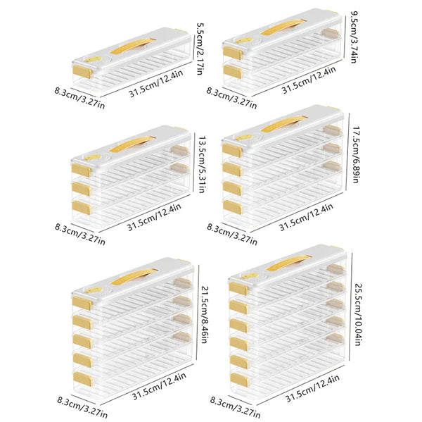 Multilayer Refrigerator Dumpling Box – Portable Space-Saving Organizer