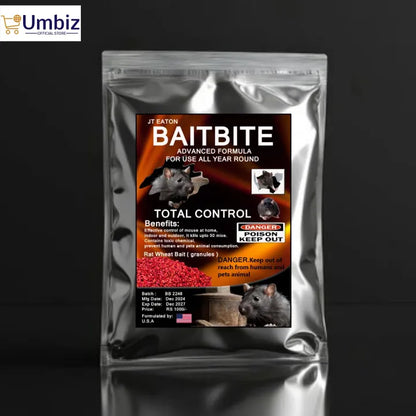 Bait Bite Rat Killer 500g – USA Imported, Fast-Acting, Indoor & Outdoor Rodent Control - Your Household Partner No Ratings Umbiz