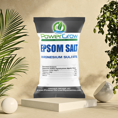 POWER GROW Epsom Salt With Crystals For Plants 500 Grams Pack - Natural Mineral Fertilizer - Epsom Salt Bath (USA IMPORTED) Umbiz