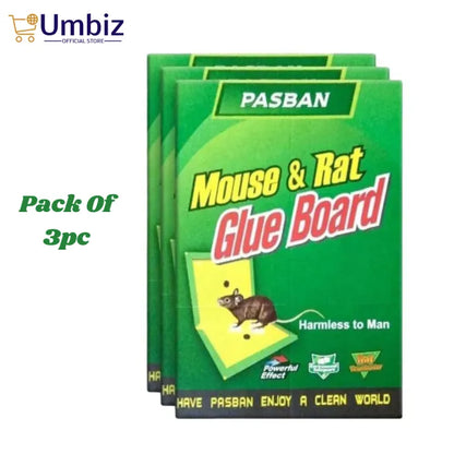 Mouse Glue Trap - Rat Killer Glue Mat - Expert Rat Killer Glue Mat Mouse Book (Pack Of 3 ) Umbiz