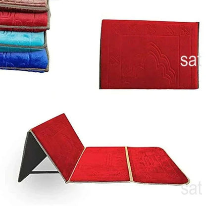 Premium Quality Foldable Musallah Prayer Rug with Back Rest