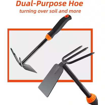 Gardening Tool 2 in 1 Hoe - Dual Use Hoe and Rake Gardening Digging Hoe with Non Slip Handle (Assorted Color) Umbiz