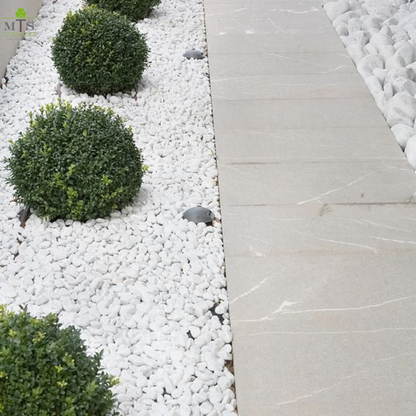 White Decorative Stones for Garden – Premium Landscaping Pebbles for Pathways, Flower Beds, and Outdoor Decor | Natural Polished Stones for Aesthetic Appeal Umbiz