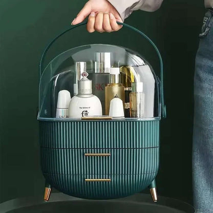 Luxury Cosmetic Organizer Box with Lid & Drawers