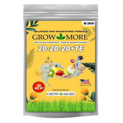 Grow More Garden Fertilizer 1 Kg Pack (20-20-20+TE) Imported From USA Umbiz