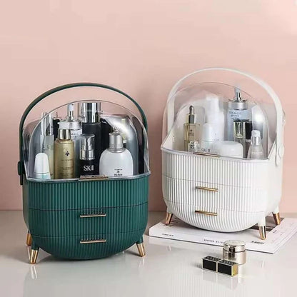 Luxury Cosmetic Organizer Box with Lid & Drawers