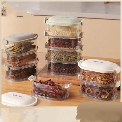 Stackable Spice Organizer – Kitchen Storage & Sealing Box