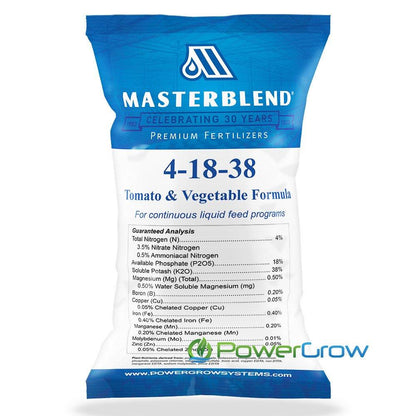 MASTERBLEND HYDROPONICS FERTILIZER 4-18-38 (IMPORTED USA) 250 GRAMS PACK Umbiz