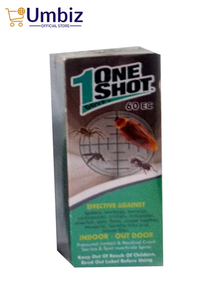 One Shot Cockroach Killer - Fast-Acting Insect and Flies Killer (100 ML Bottle) - Powerful DDVP Plus 60 EC Pest Control Solution Umbiz