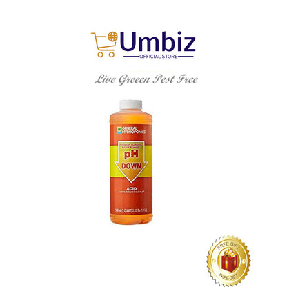 General Hydroponics pH Down Liquid Fertilizer, 1-Quart Umbiz