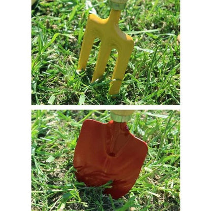 Pack of 3 Gardening tool set Wooden Handle - Set of 3 Piece Colorful Garden Tool set - High Quality Gardening Tool Set Umbiz