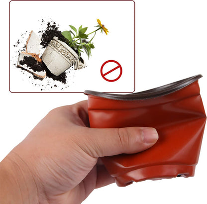 10Pcs Paper Plastic Flowerpot Flower Nursery Pots Garden Seedling Planter Container(DEPTH 3 INCHES-LENGTH 4 INCHES -WIDHT 4 INCHES) Umbiz