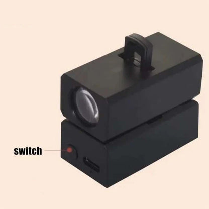 Mini Rechargeable Projection Lamp with 5 Interchangeable Films
