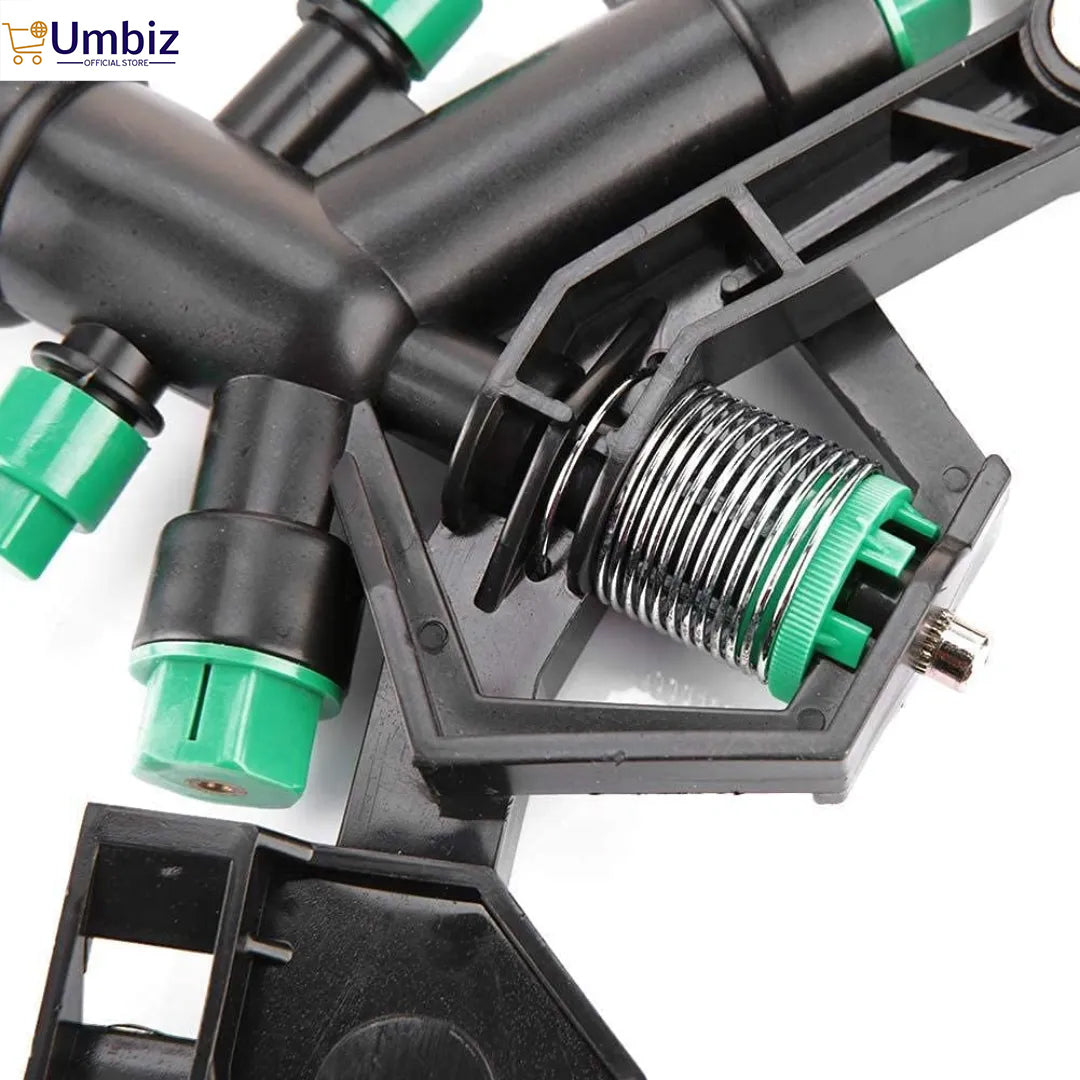 360° Rotary Automatic Water Irrigation Sprayer Sprinkler For Garden Yard Lawn - Garden Sprinkler - Rotating Yard Sprinkler With Double Nozzle - Automatically Watering Sprinkler System, Garden Sprinklers For Lawn Umbiz