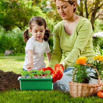 Seedling Tray Sprout Plate 12 Holes Nursery Pots Tray Lids Box (Imported Quality) UMBIZ