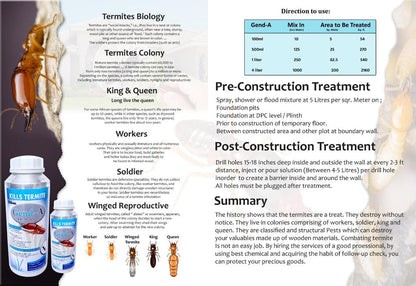 Gend-A Termite Finisher 1 litre Bottle (Fipronil Chemical USA IMPORTED) Best quality Excellent solution to get rid of termites Long lasting results Umbiz