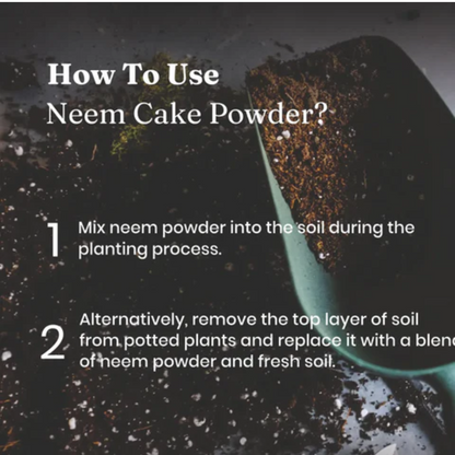 Neem Cake Organic Fertilizer 1 Kg PACK - Best Insecticide/Fungicide Fertilizer