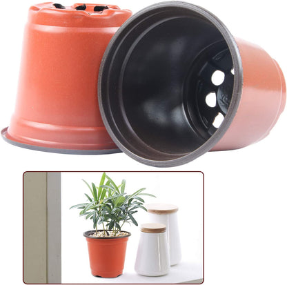 10Pcs Paper Plastic Flowerpot Flower Nursery Pots Garden Seedling Planter Container(DEPTH 3 INCHES-LENGTH 4 INCHES -WIDHT 4 INCHES) Umbiz