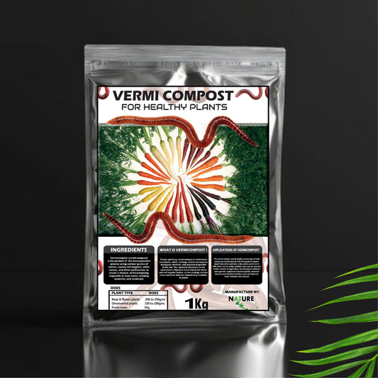WESTLAND VERMICOMPOST FERTILIZER 1 KG BAG WITH FREE GIFT - Organic Fertilizer For Plants - Promotes Healthy & Strong Root System Development (100% Organic & IMPORTED)