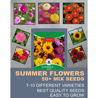 Random Summer Flowers Seeds (Pack Of 10) - High Quality Colorful Flower Seeds Umbiz