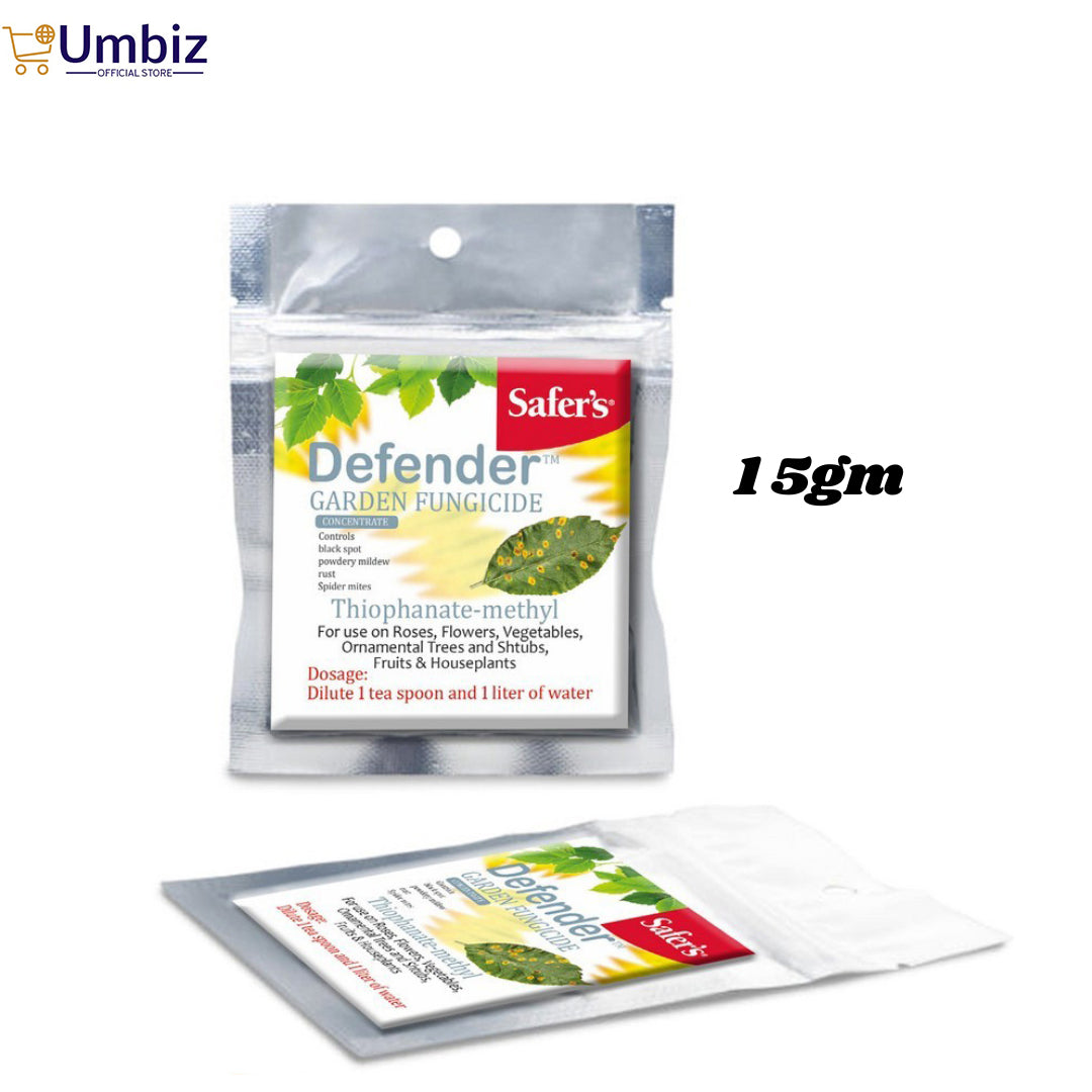 Plants Care Bundle Pack Of 2 - Plant Safe And Care (100 ml Bottle) - Defender Garden Fungicide 15gm Sachet Umbiz