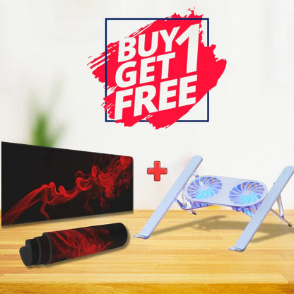 Premium laptop cooling stand + FREE Gaming Mat (Large size)