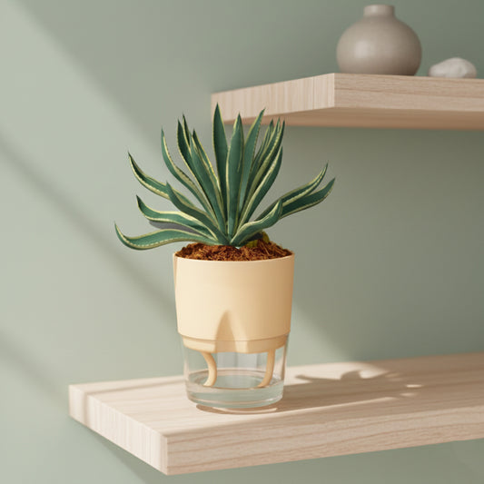 Agave Plant With Self Watering Pot