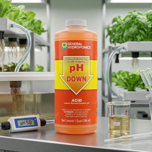 General Hydroponics pH Down Liquid Fertilizer 1 Quart | Phosphoric Acid pH Reducer | Hydroponic pH Control Solution for Nutrient Balance | Easy to Use pH Adjustment Liquid for Hydroponic & Soil Gardening | Professional Grade pH Regulator UMBIZ STORE