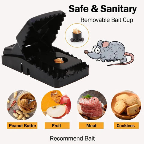 Reusable Mouse Trap Perfect Solution for Mouse | Strong Snap Rat Trap for Quick Rodent Catching | Durable Plastic Rat Killer Trap for Home, Kitchen & Office | Safe Non-Toxic Easy Set Mouse Trap | Washable Smart Rodent Control & Pest Catcher Tool UMBIZ