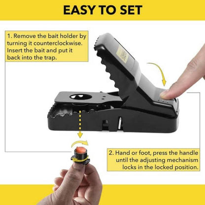 Reusable Mouse Trap Perfect Solution for Mouse | Strong Snap Rat Trap for Quick Rodent Catching | Durable Plastic Rat Killer Trap for Home, Kitchen & Office | Safe Non-Toxic Easy Set Mouse Trap | Washable Smart Rodent Control & Pest Catcher Tool UMBIZ
