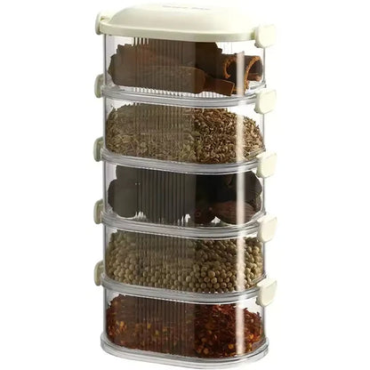 Stackable Spice Organizer – Kitchen Storage & Sealing Box