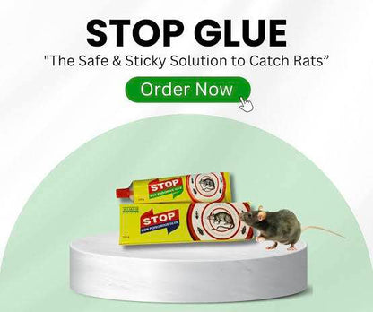 RAT CATCHER GLUE PROFESSIONAL “ STOP “ Non Poisonous Glue 135g – Strong Sticky Mouse Glue Trap | Non Toxic Pest Control Glue | Anti Rat Glue | Cockroach Killer Glue | Stop Rodent Glue | Safe Home Pest Control Adhesive Trap UMBIZ
