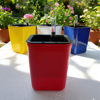 Modern Self-Watering Plant Pot with Water Level Indicator – Indoor & Outdoor Flower Planter (4 Colors)