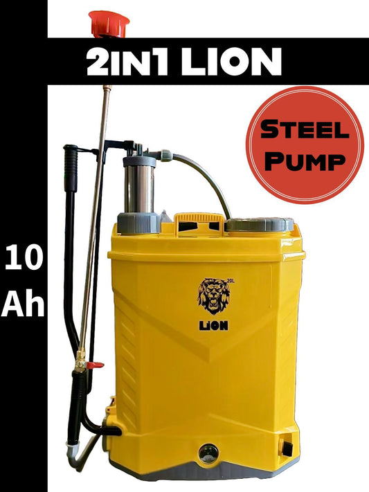 LION® New Model 2-in-1 Single Pump Spray Machine | 10Ah Battery & 1.7Ah Charger