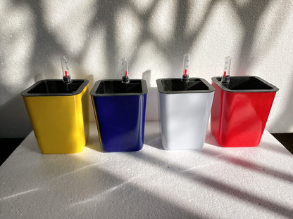 Modern Self-Watering Plant Pot with Water Level Indicator – Indoor & Outdoor Flower Planter (4 Colors)