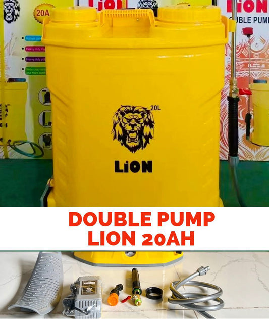 LION® Double Pump Spray Machine 20Ah - Model 7000 | Heavy-Duty Dual Pump