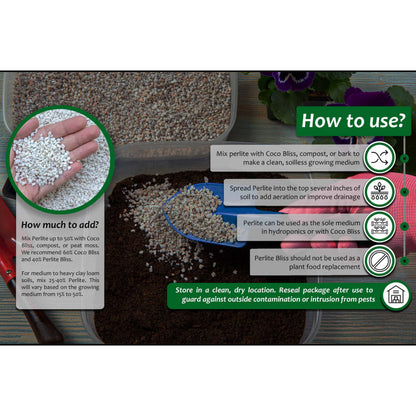 Perlite for Plants – Lightweight Soil Amendment for Improved Drainage, Aeration, and Root Growth | Organic Gardening, Potting Mix, and Hydroponics Essential Umbiz