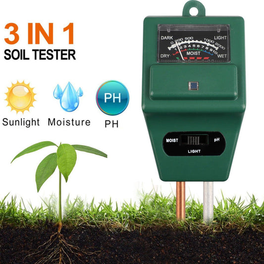 3 in 1 Soil Tester Soil Hygrometer Meter / PH Testing Meter Tool For Garden, Lawn, Farm, Indoor & Outdoor Use